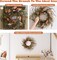 26 Inch Fall Wreath for Front Door Pip Berry Pinecone Autumn Wreath with Pine Needle(Pinecone Wih Dark Leaf)24"D x 24"W x 4"H